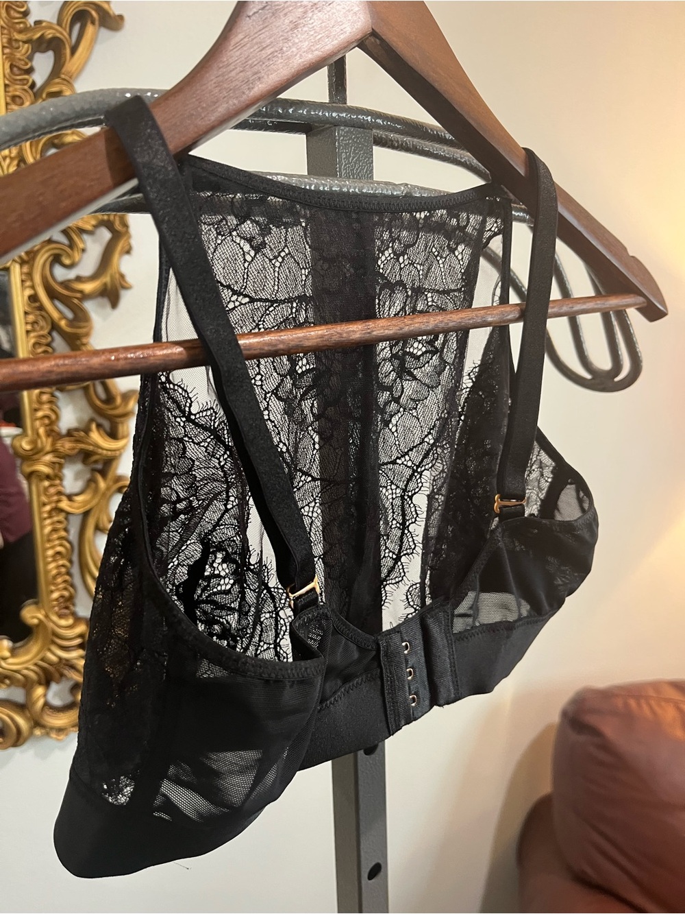 Soma Breathtaking High Neck Sheer Lace Bralette Size Medium - Picture 13 of 15